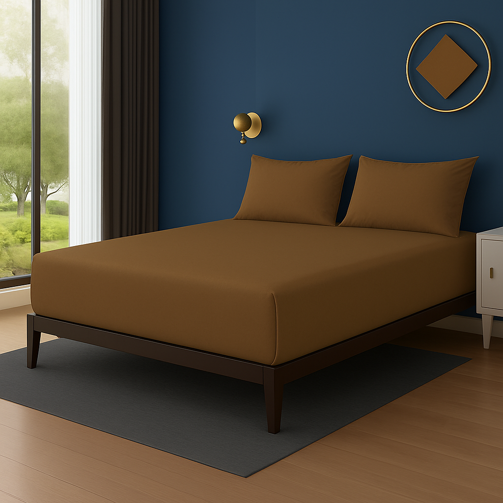 AMALI – Fitted sheet set – Plain Dyed